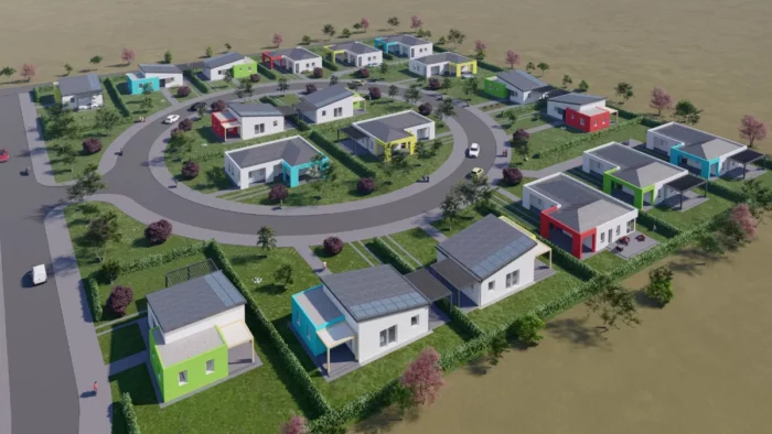 Hatvan lakópark tervezése és új építésű családi házak